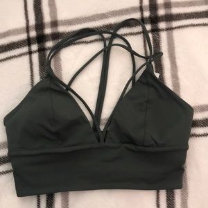 Green Lululemon Pushing the Limits Bra